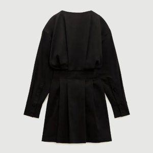 ZARA BOX PLEAT POPLIN DRESS